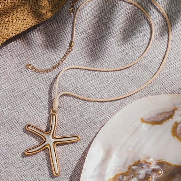 𝅺starfish Pendant Necklace - Picture 2 of 4